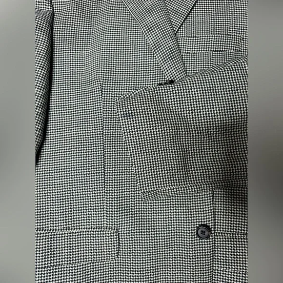 Ralph Lauren Mens Blazer 46R Green Wool Sport Houndstooth - Picture 12 of 12